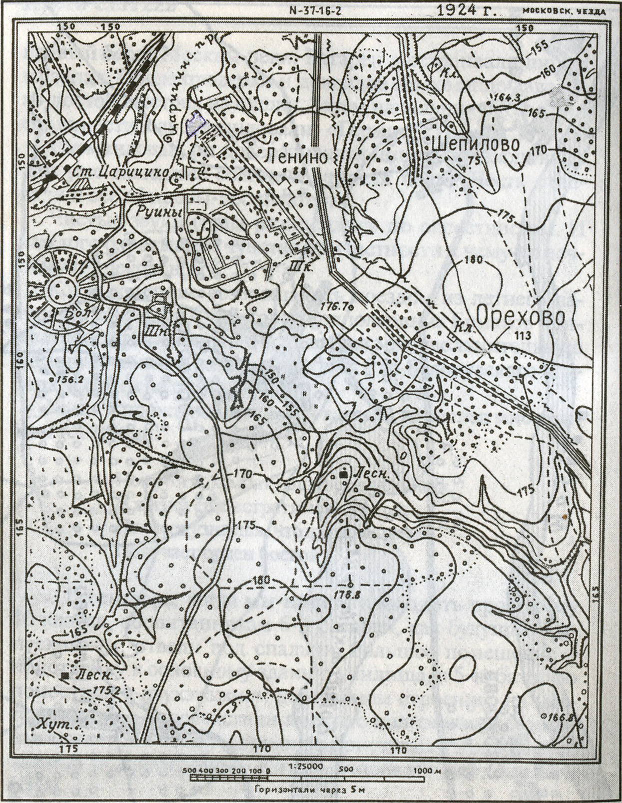 карта района 1924 года